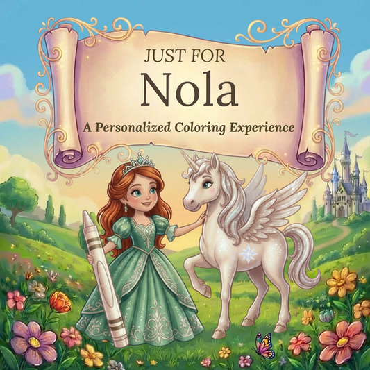 Nola Personalized Coloring Book | Ages 4-8 | L.K. Bunting