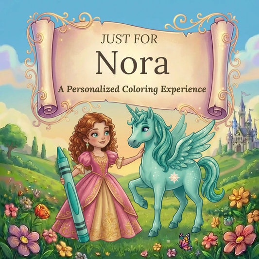 Nora Personalized Coloring Book | Ages 4-8 | L.K. Bunting