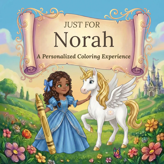 Norah Personalized Coloring Book | Ages 4-8 | L.K. Bunting