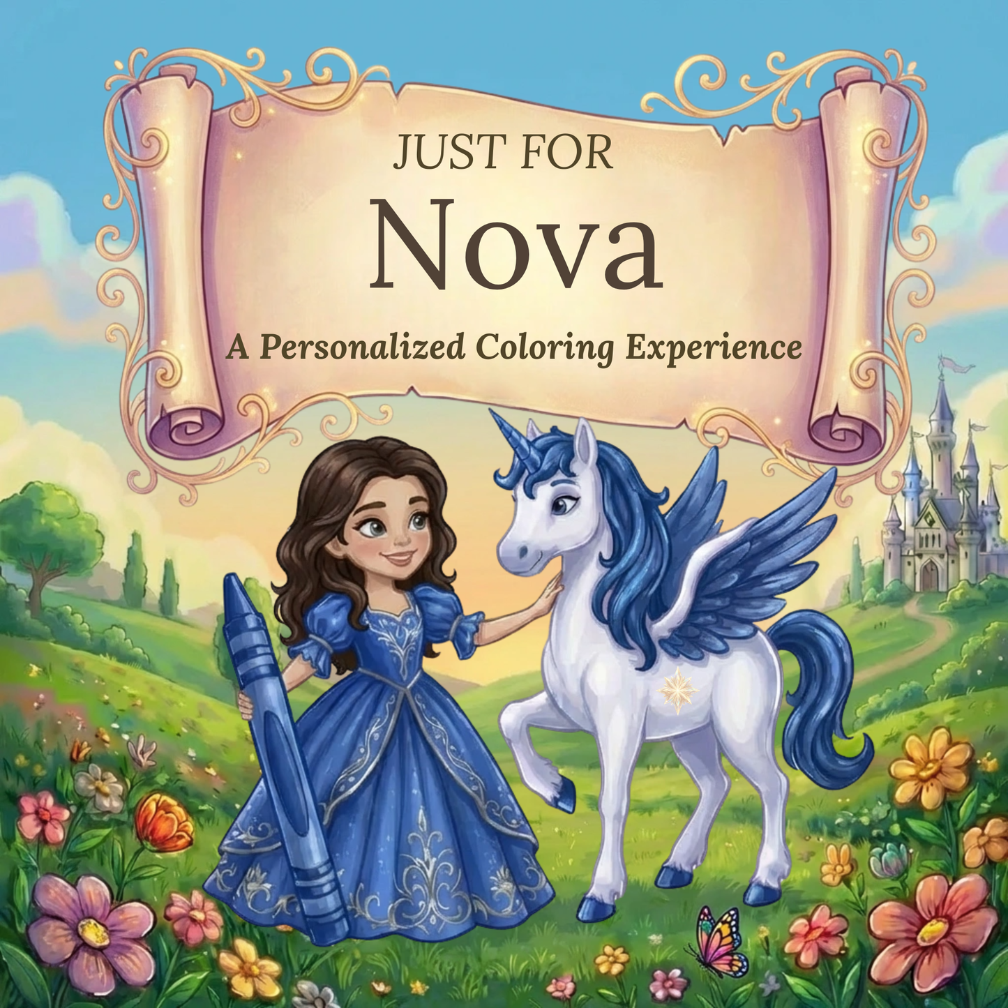 Nova Personalized Coloring Book | Ages 4-8 | L.K. Bunting
