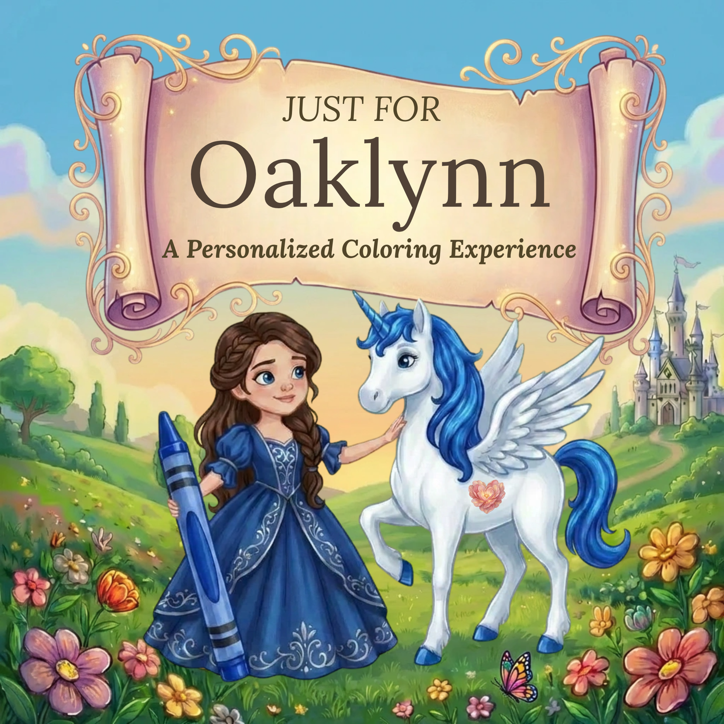Oaklynn Personalized Coloring Book | Ages 4-8 | L.K. Bunting