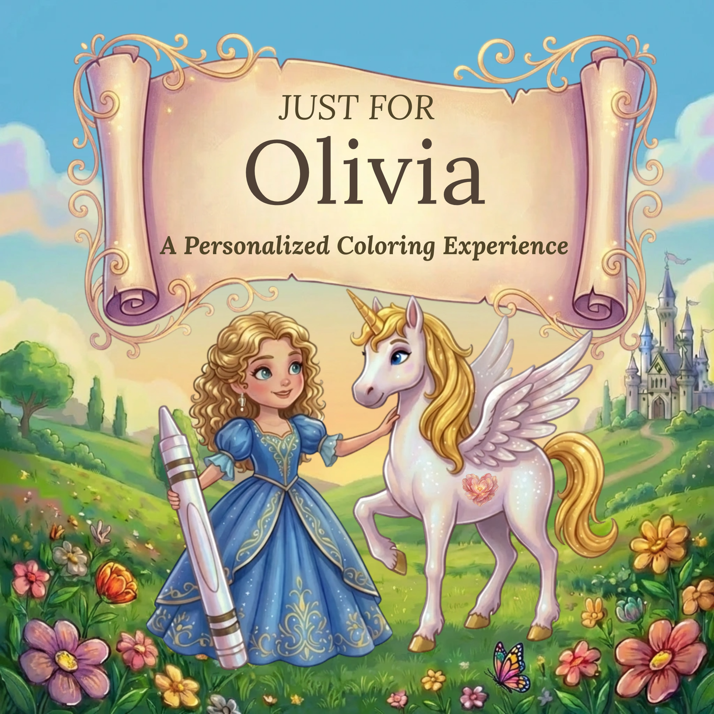 Olivia Personalized Coloring Book | Ages 4-8 | L.K. Bunting