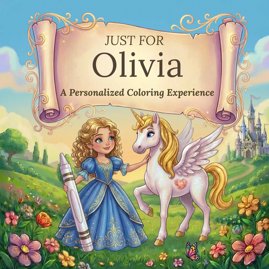 Olivia Personalized Coloring Book | Ages 4-8 | L.K. Bunting