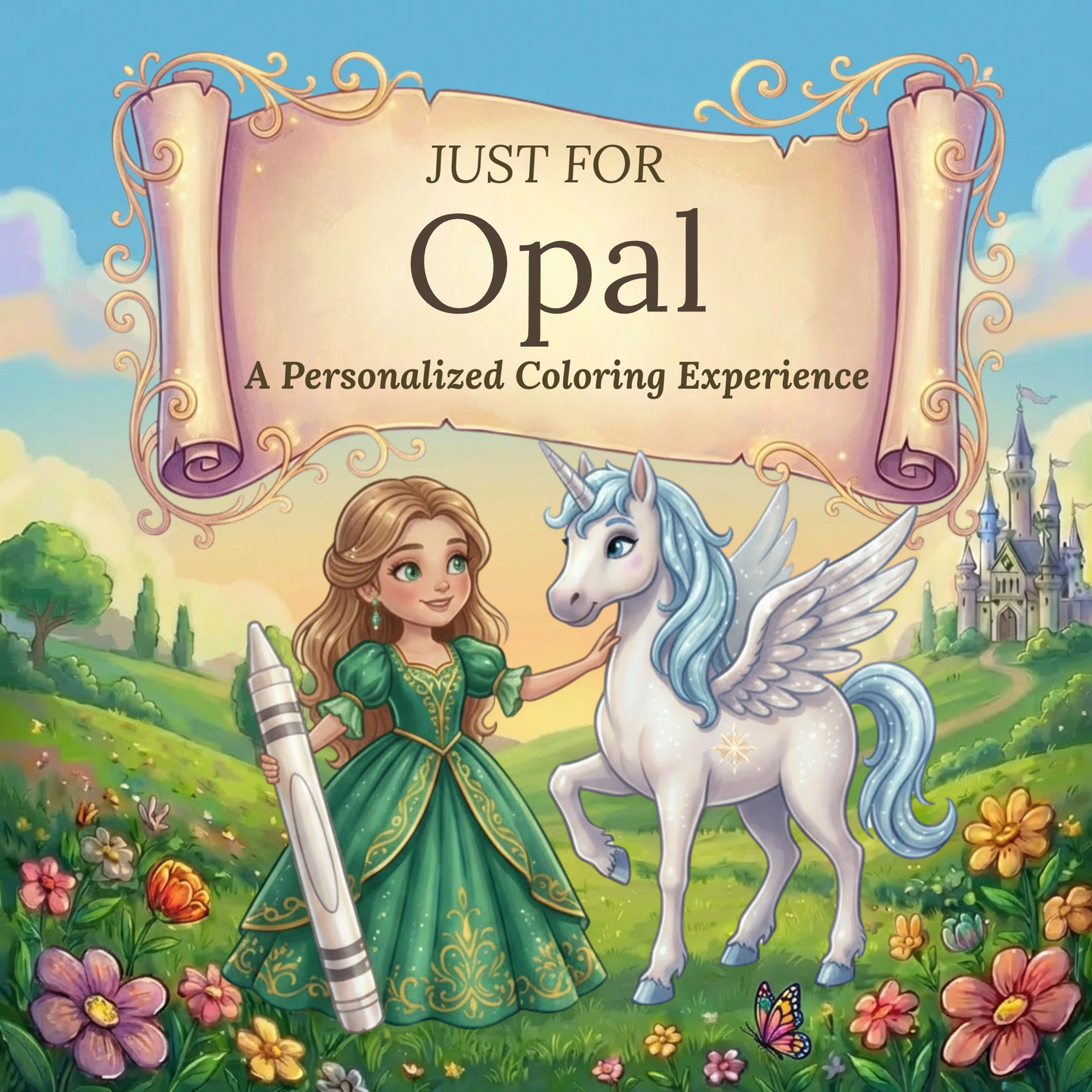 Opal Personalized Coloring Book | Ages 4-8 | L.K. Bunting