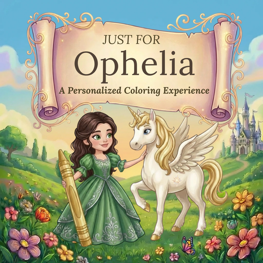 Ophelia Personalized Coloring Book | Ages 4-8 | L.K. Bunting