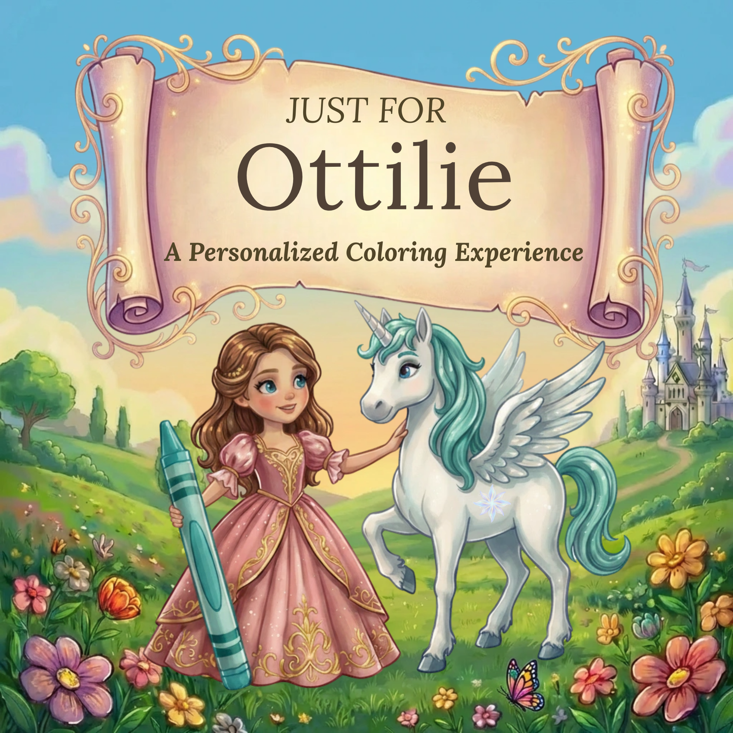 Ottilie Personalized Coloring Book | Ages 4-8 | L.K. Bunting
