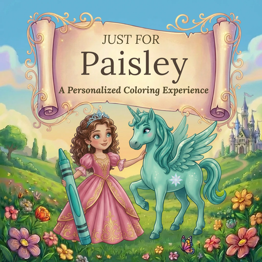 Paisley Personalized Coloring Book | Ages 4-8 | L.K. Bunting