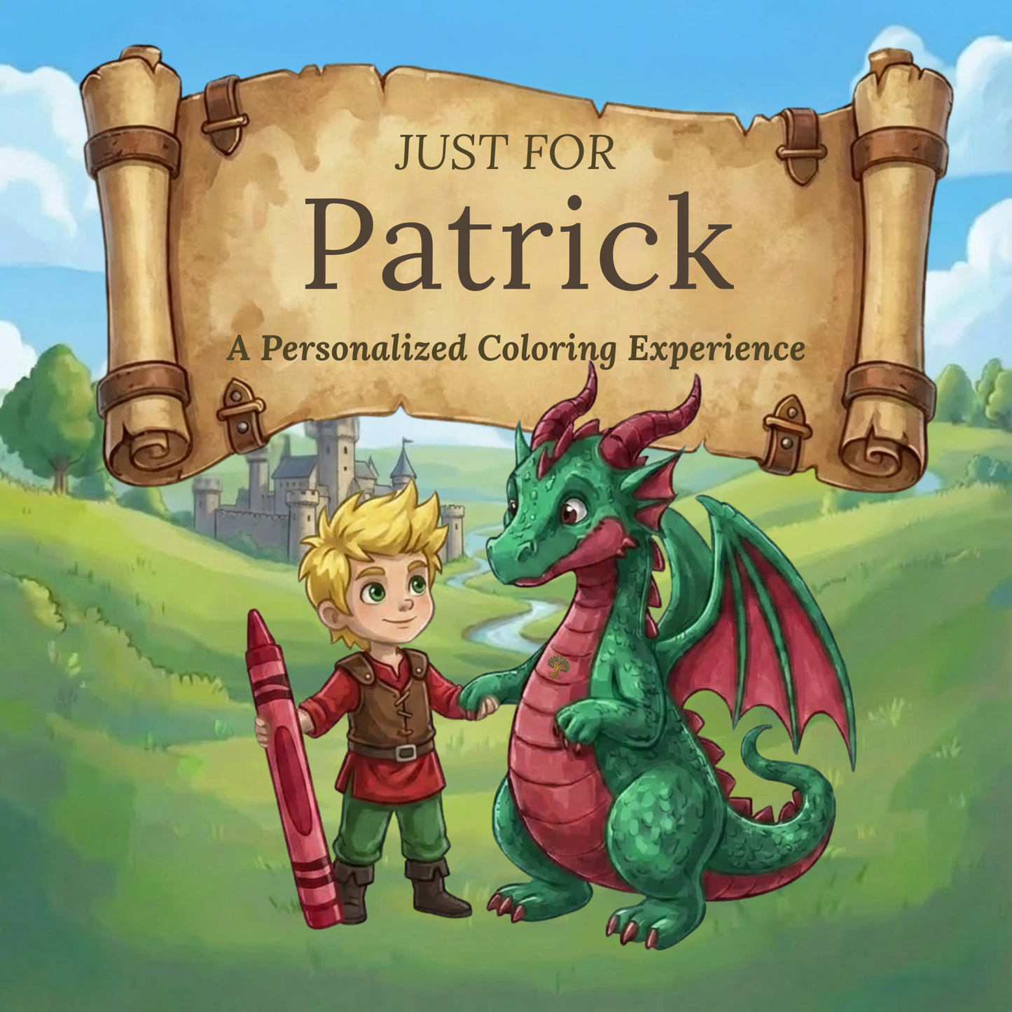 Patrick Personalized Coloring Book | Ages 4-8 | L.K. Bunting