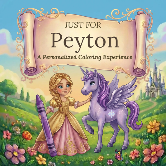 Peyton Personalized Coloring Book | Ages 4-8 | L.K. Bunting