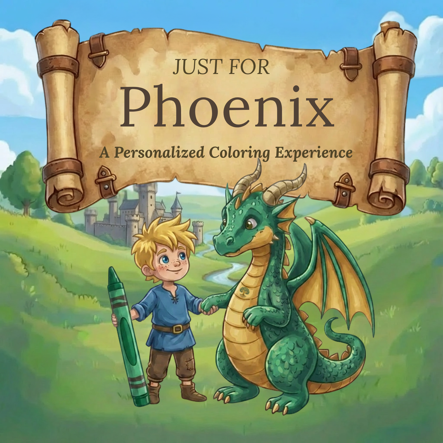 Phoenix Personalized Coloring Book | Ages 4-8 | L.K. Bunting