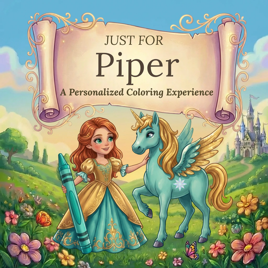 Piper Personalized Coloring Book | Ages 4-8 | L.K. Bunting