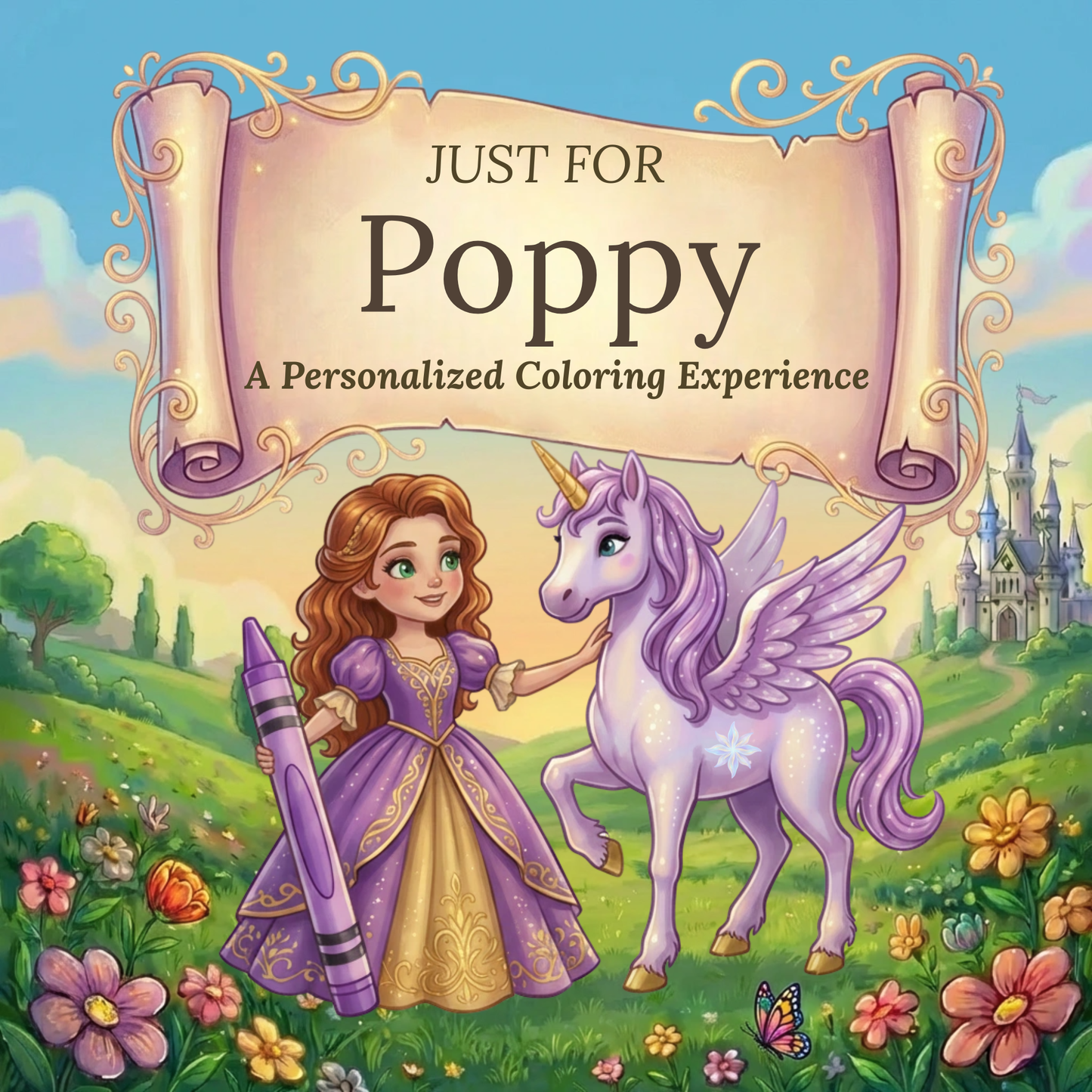 Poppy Personalized Coloring Book | Ages 4-8 | L.K. Bunting