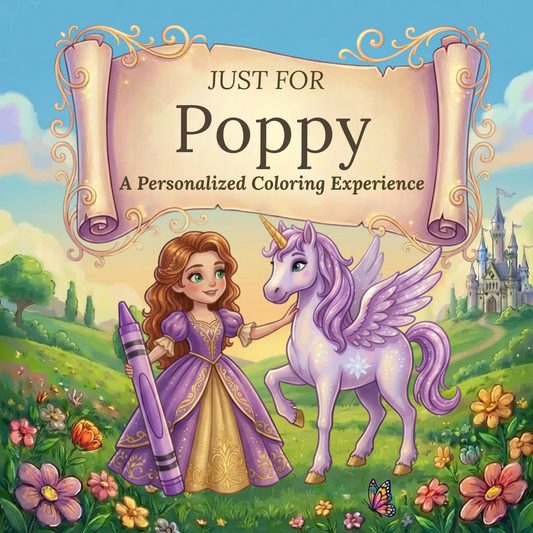 Poppy Personalized Coloring Book | Ages 4-8 | L.K. Bunting