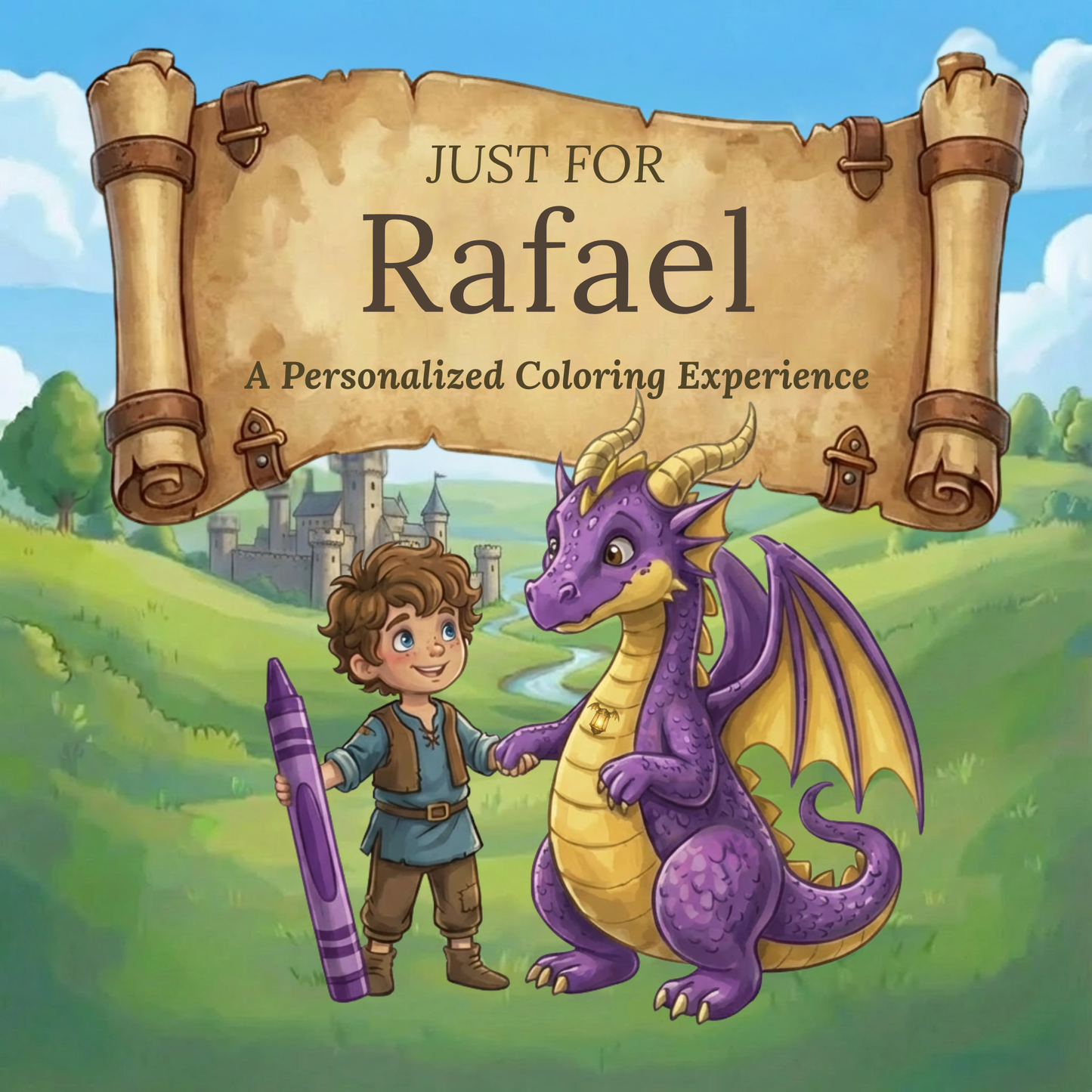 Rafael Personalized Coloring Book | Ages 4-8 | L.K. Bunting