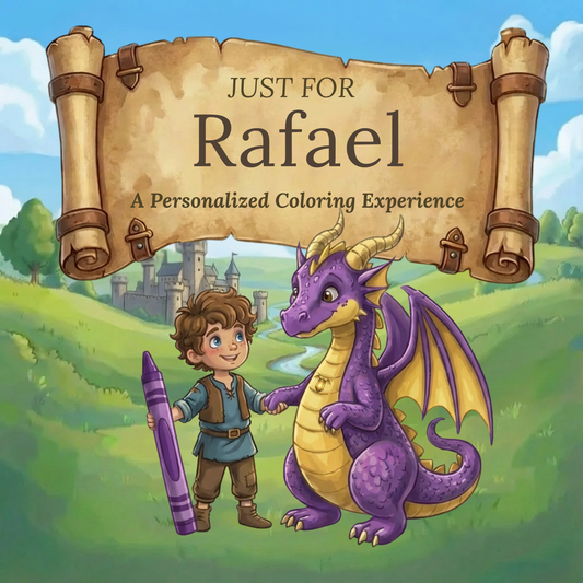 Rafael Personalized Coloring Book | Ages 4-8 | L.K. Bunting