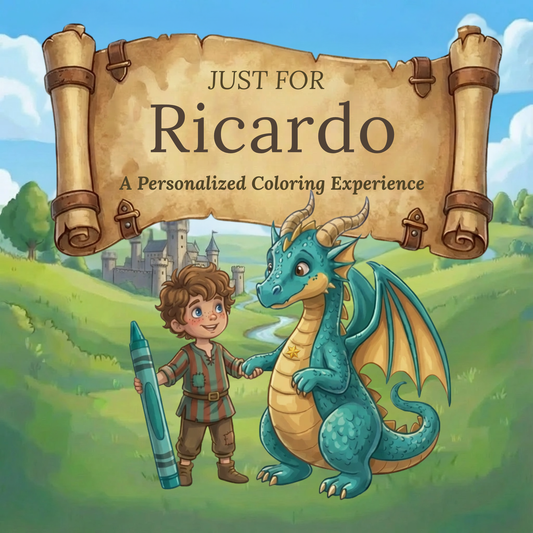 Ricardo Personalized Coloring Book | Ages 4-8 | L.K. Bunting