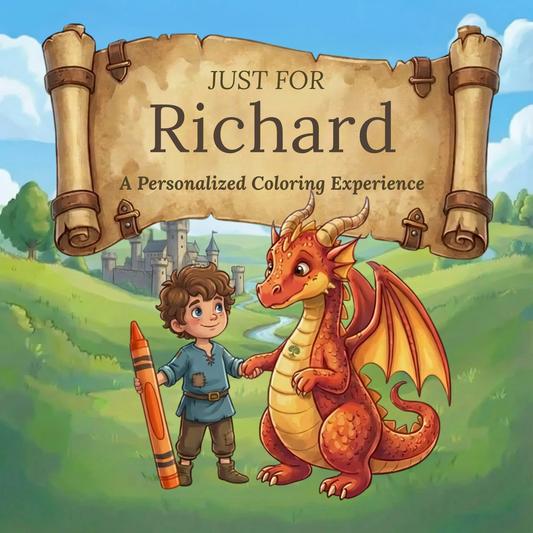 Richard Personalized Coloring Book | Ages 4-8 | L.K. Bunting