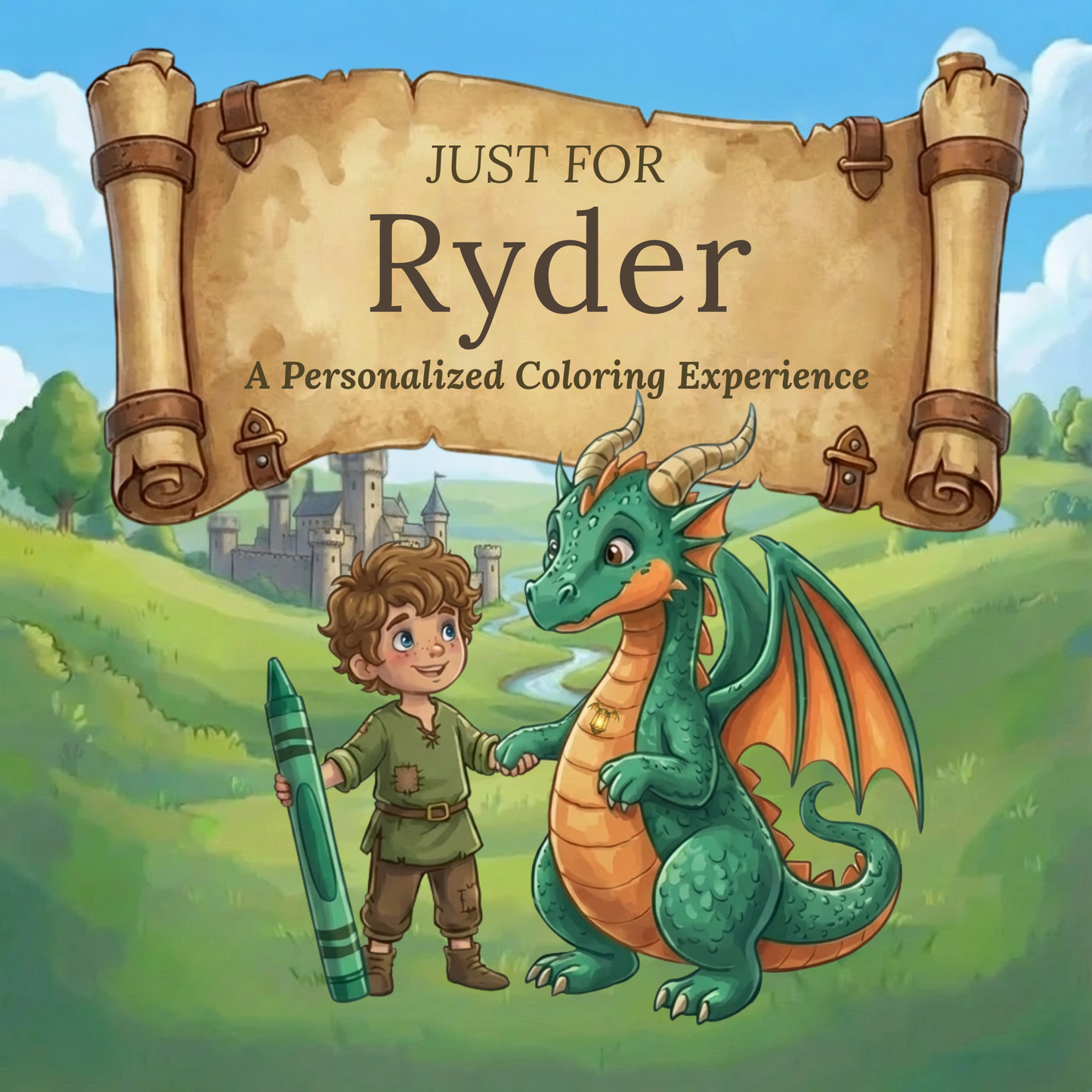 Ryder Personalized Coloring Book | Ages 4-8 | L.K. Bunting