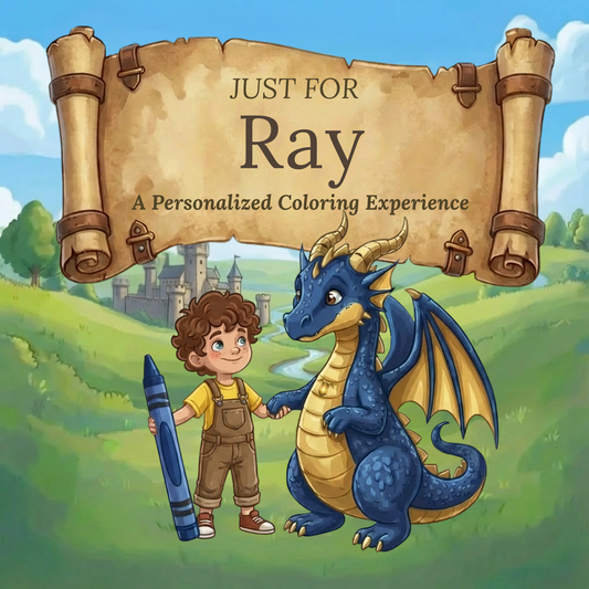 Ray Personalized Coloring Book | Ages 4-8 | L.K. Bunting