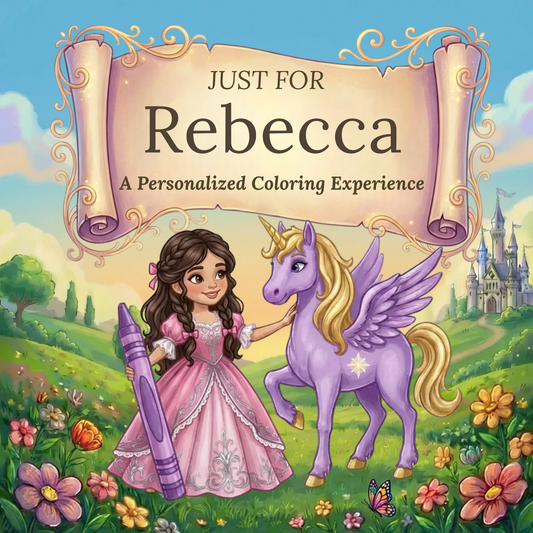 Rebecca Personalized Coloring Book | Ages 4-8 | L.K. Bunting
