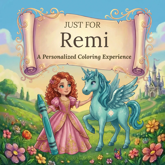 Remi Personalized Coloring Book | Ages 4-8 | L.K. Bunting