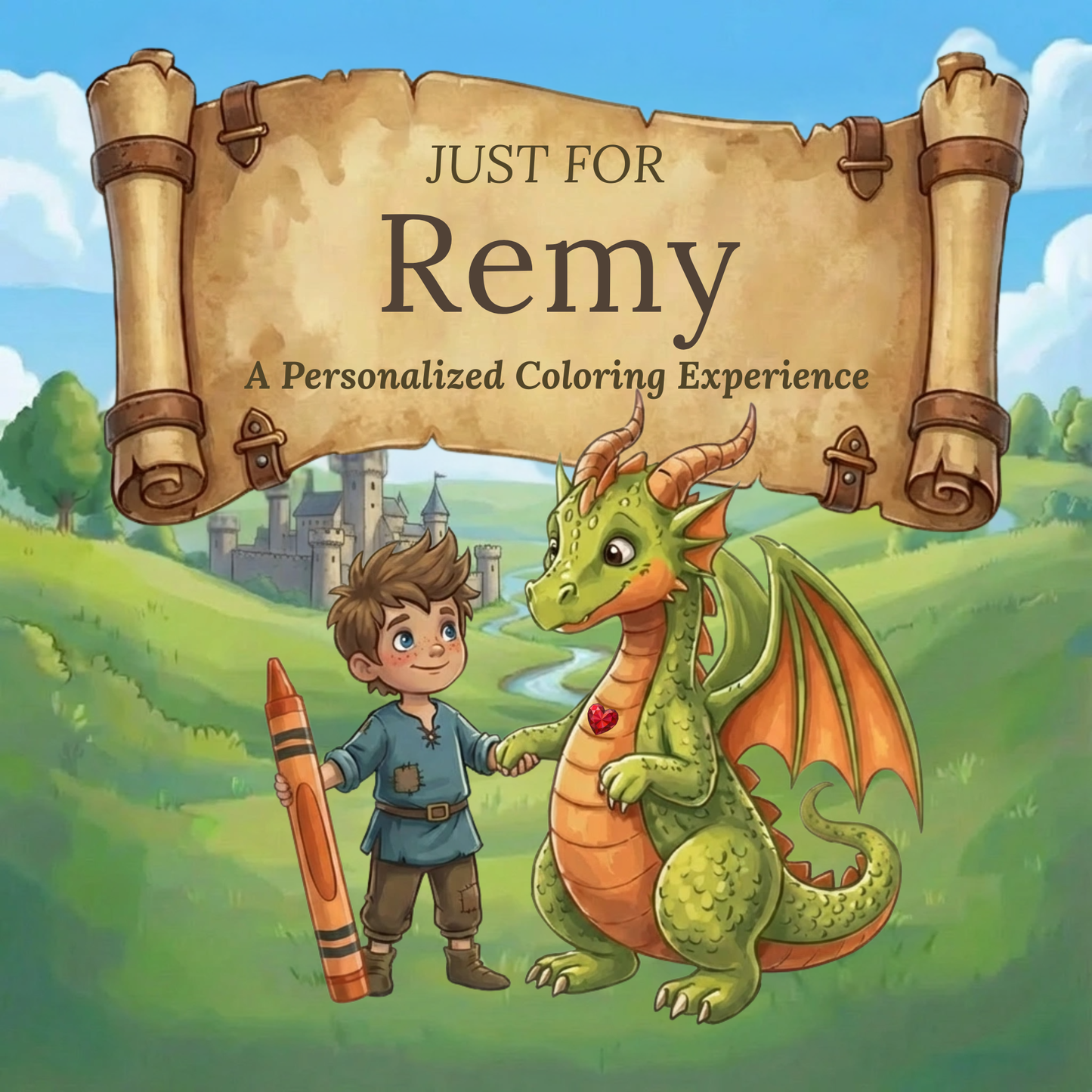 Remy Personalized Coloring Book | Ages 4-8 | L.K. Bunting