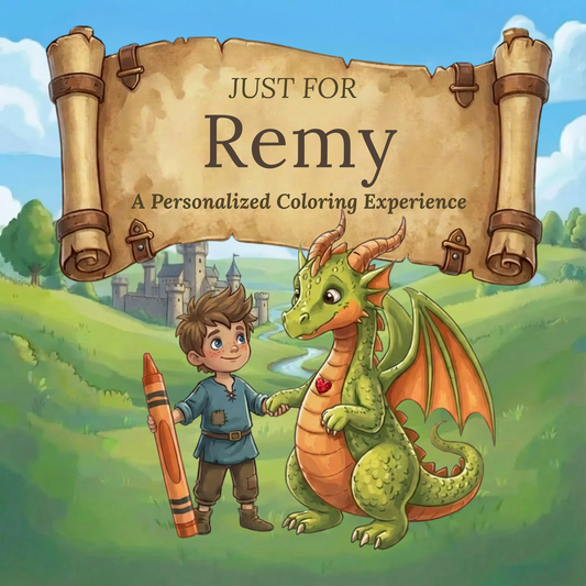 Remy Personalized Coloring Book | Ages 4-8 | L.K. Bunting