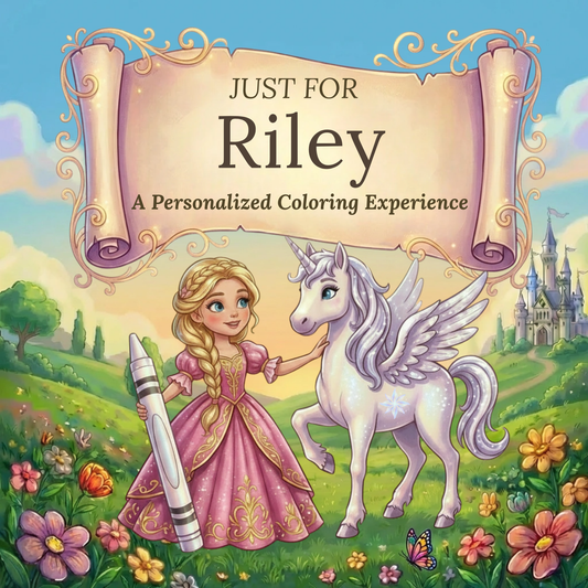 Riley Personalized Coloring Book | Ages 4-8 | L.K. Bunting