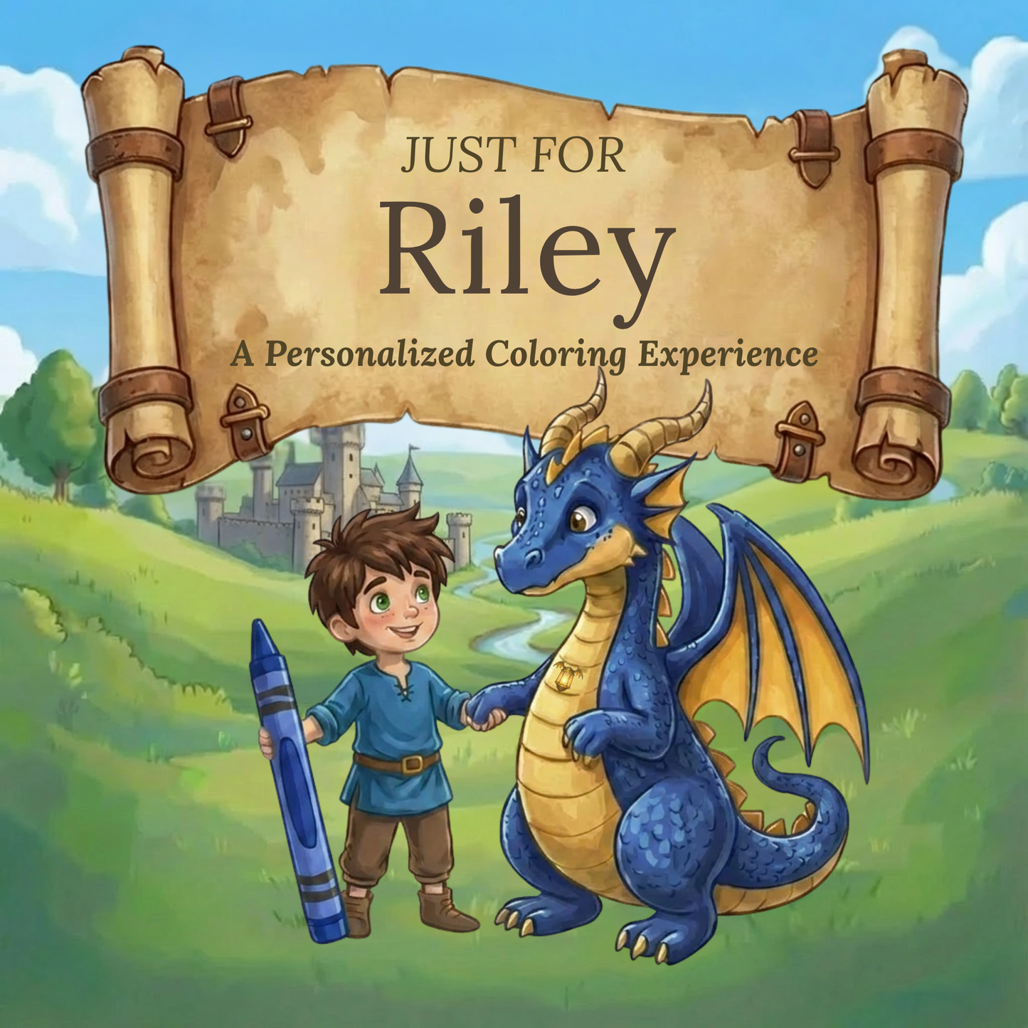 Riley Personalized Coloring Book | Ages 4-8 | L.K. Bunting