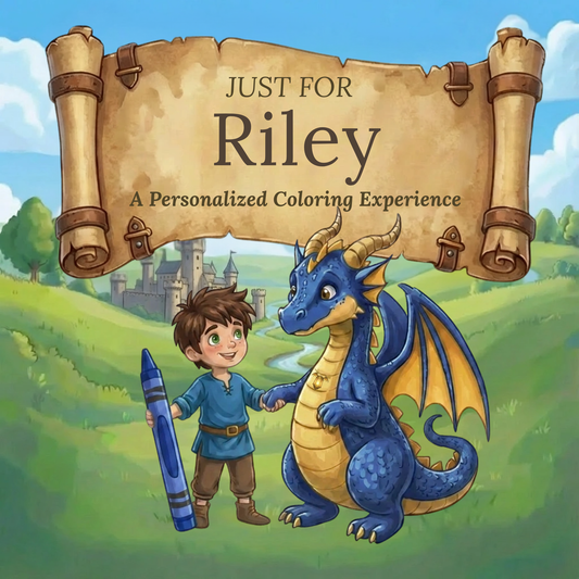 Riley Personalized Coloring Book | Ages 4-8 | L.K. Bunting