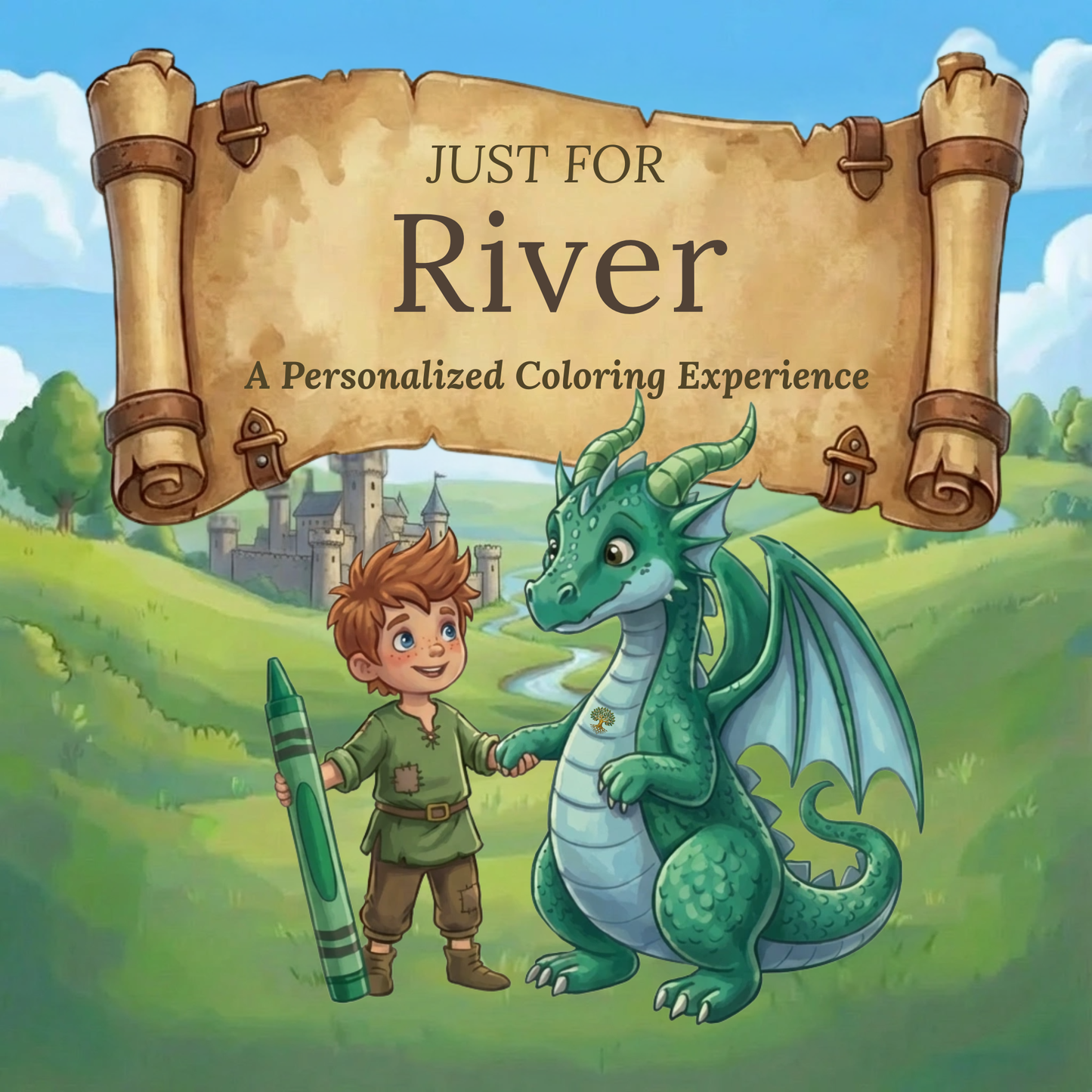 River Personalized Coloring Book | Ages 4-8 | L.K. Bunting