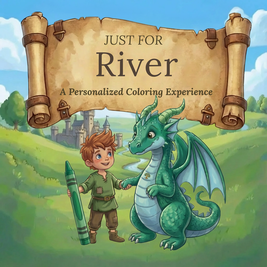 River Personalized Coloring Book | Ages 4-8 | L.K. Bunting