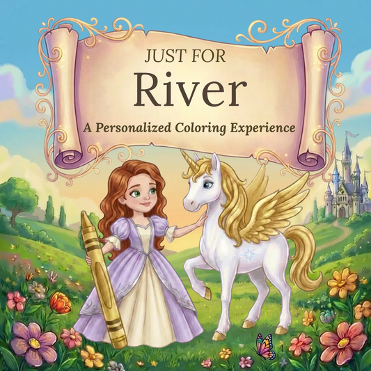 River Personalized Coloring Book | Ages 4-8 | L.K. Bunting