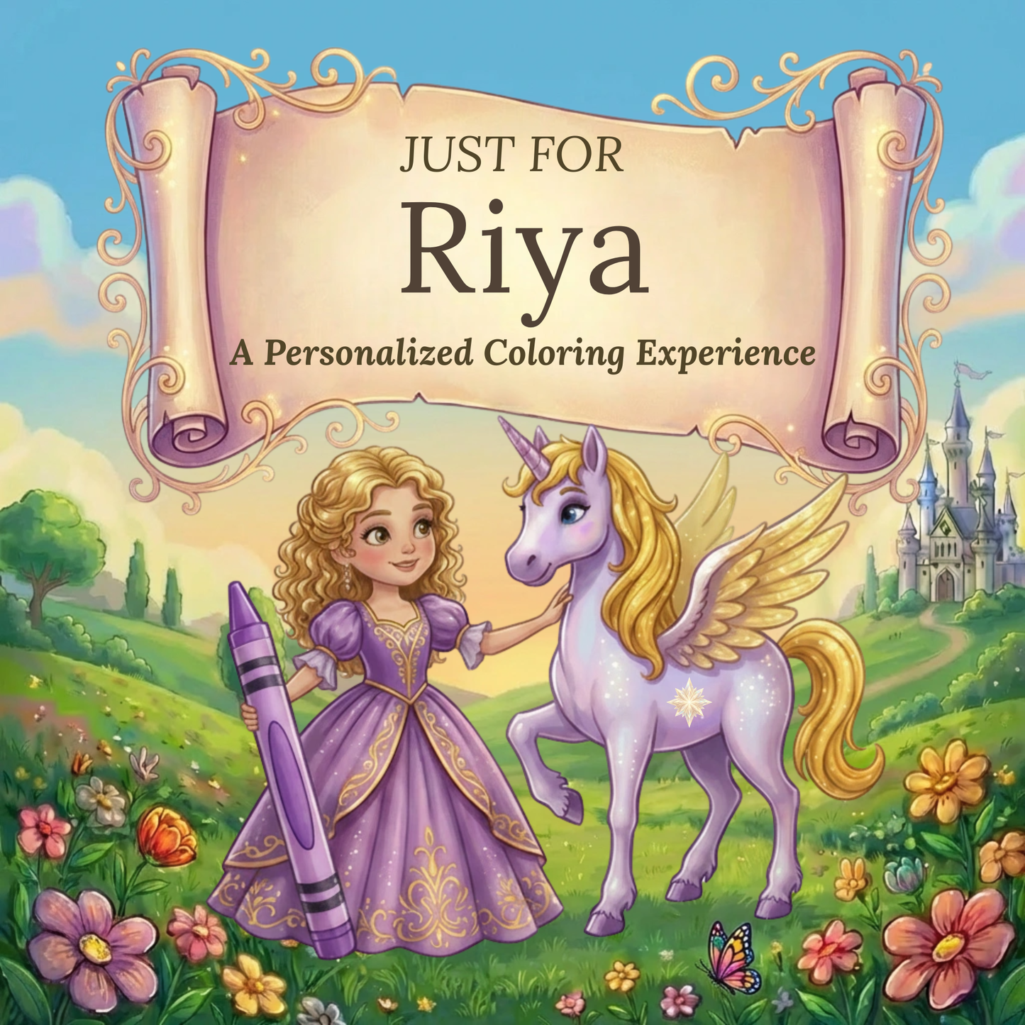 Riya Personalized Coloring Book | Ages 4-8 | L.K. Bunting