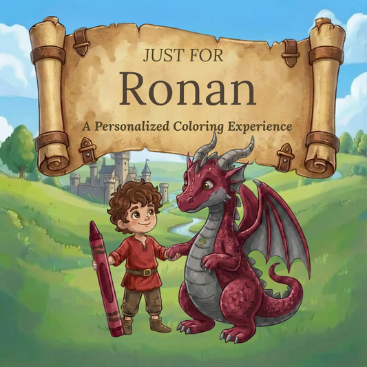 Ronan Personalized Coloring Book | Ages 4-8 | L.K. Bunting