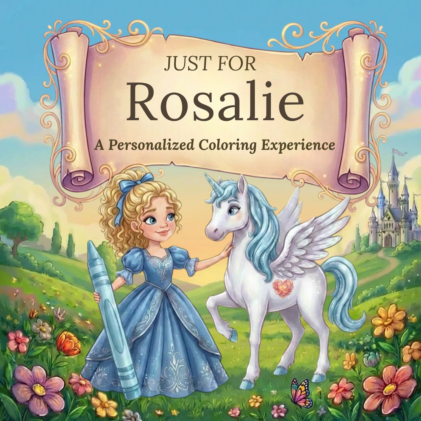 Rosalie Personalized Coloring Book | Ages 4-8 | L.K. Bunting