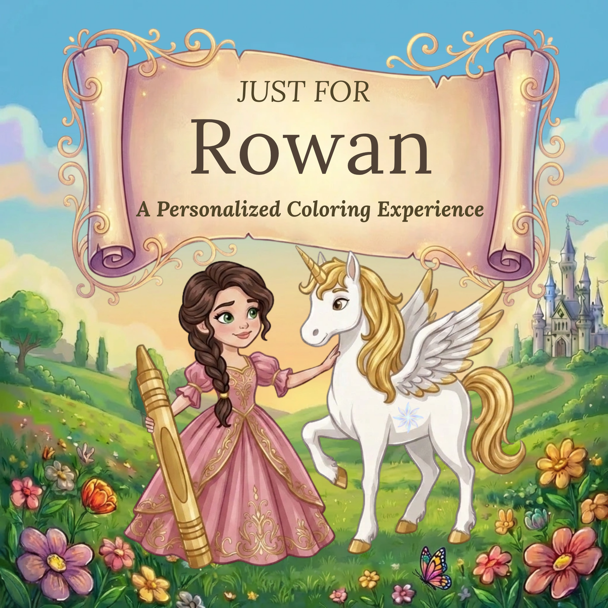 Rowan Personalized Coloring Book | Ages 4-8 | L.K. Bunting