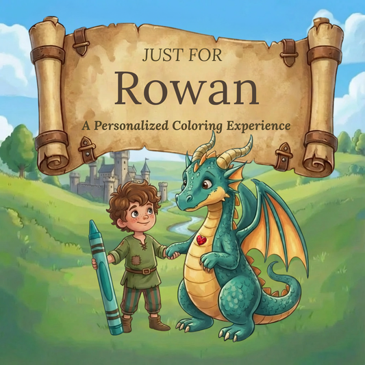 Rowan Personalized Coloring Book | Ages 4-8 | L.K. Bunting