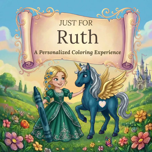 Ruth Personalized Coloring Book | Ages 4-8 | L.K. Bunting
