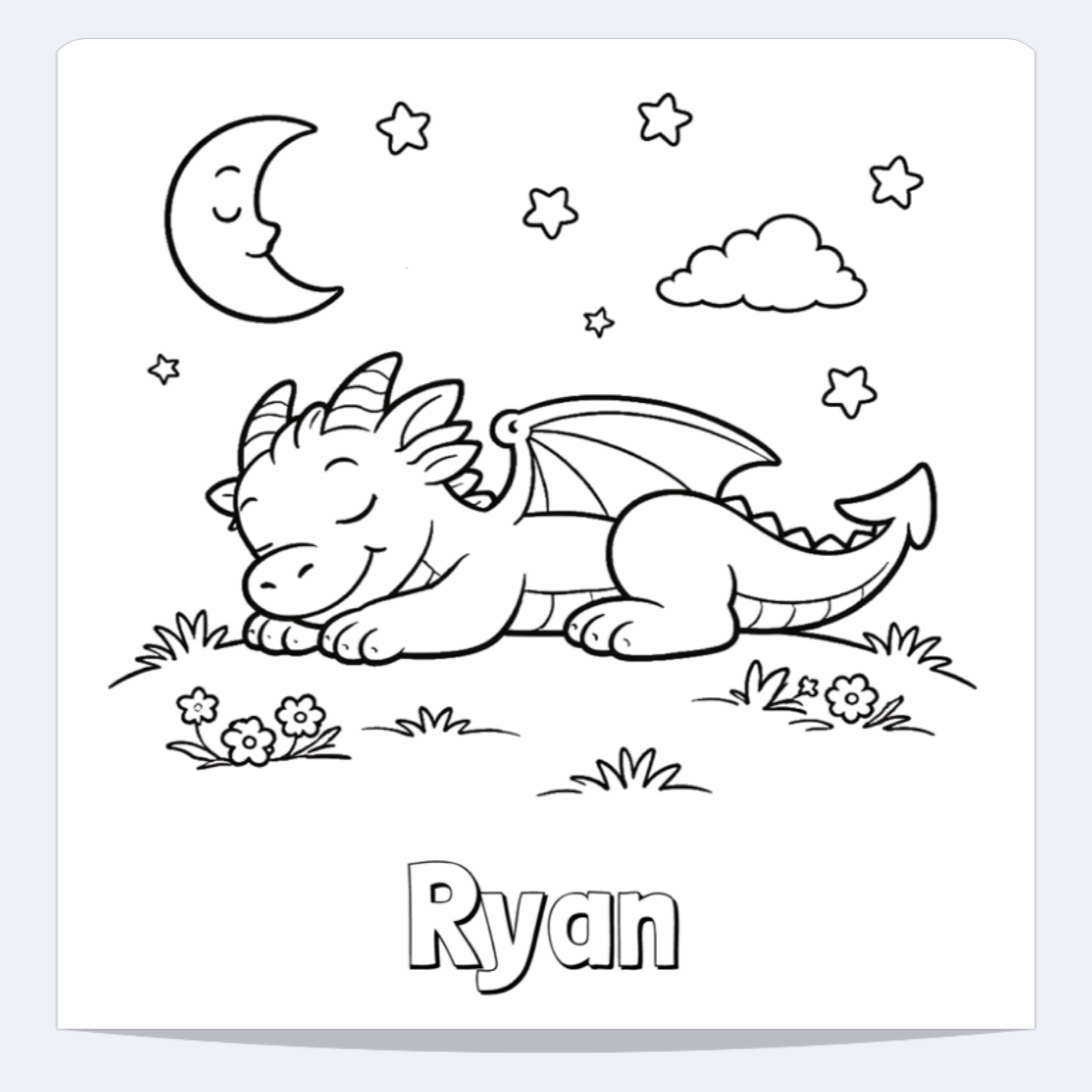 Ryan Personalized Coloring Book | Ages 4-8 | L.K. Bunting