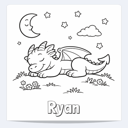 Ryan Personalized Coloring Book | Ages 4-8 | L.K. Bunting