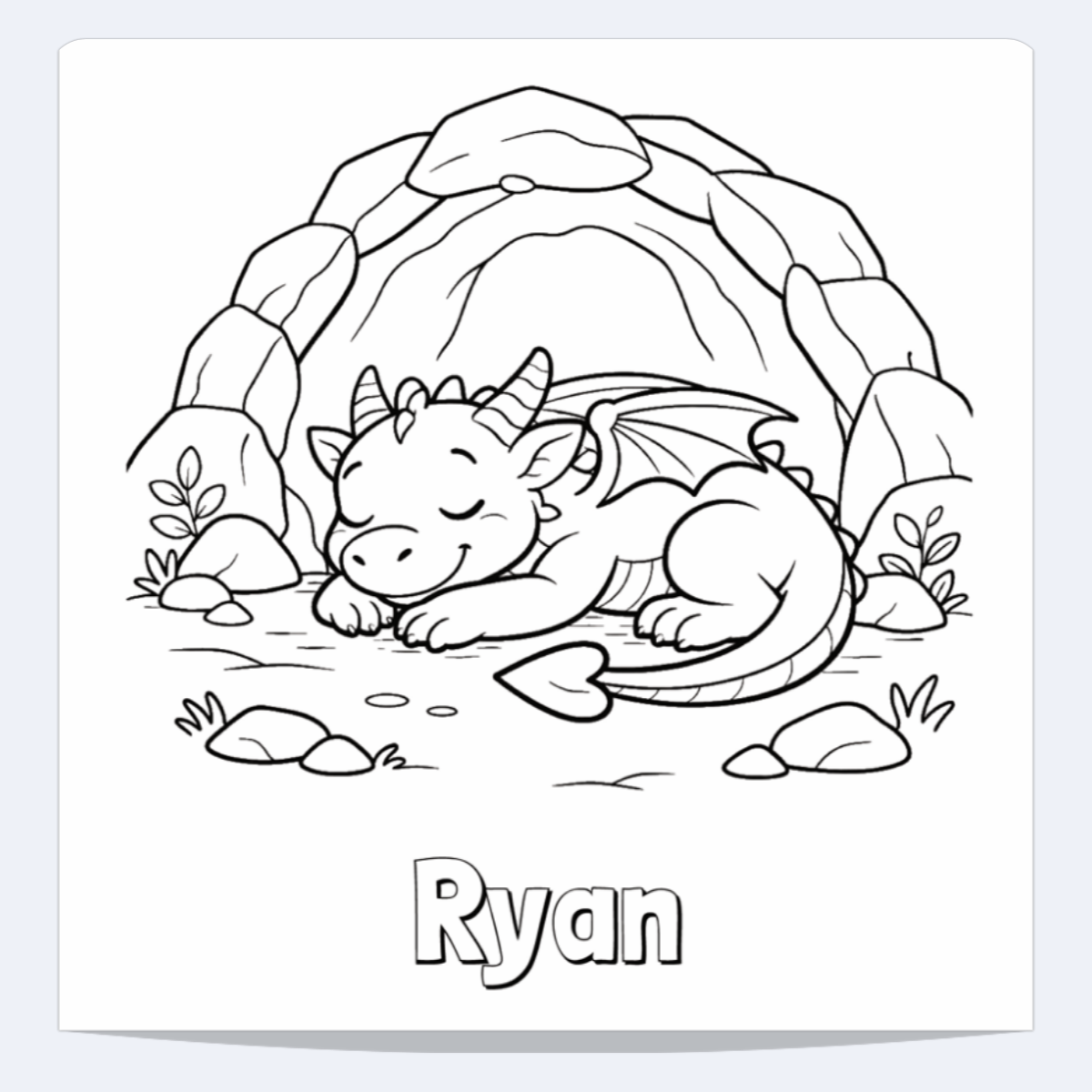 Ryan Personalized Coloring Book | Ages 4-8 | L.K. Bunting