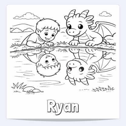 Ryan Personalized Coloring Book | Ages 4-8 | L.K. Bunting