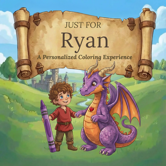 Ryan Personalized Coloring Book | Ages 4-8 | L.K. Bunting