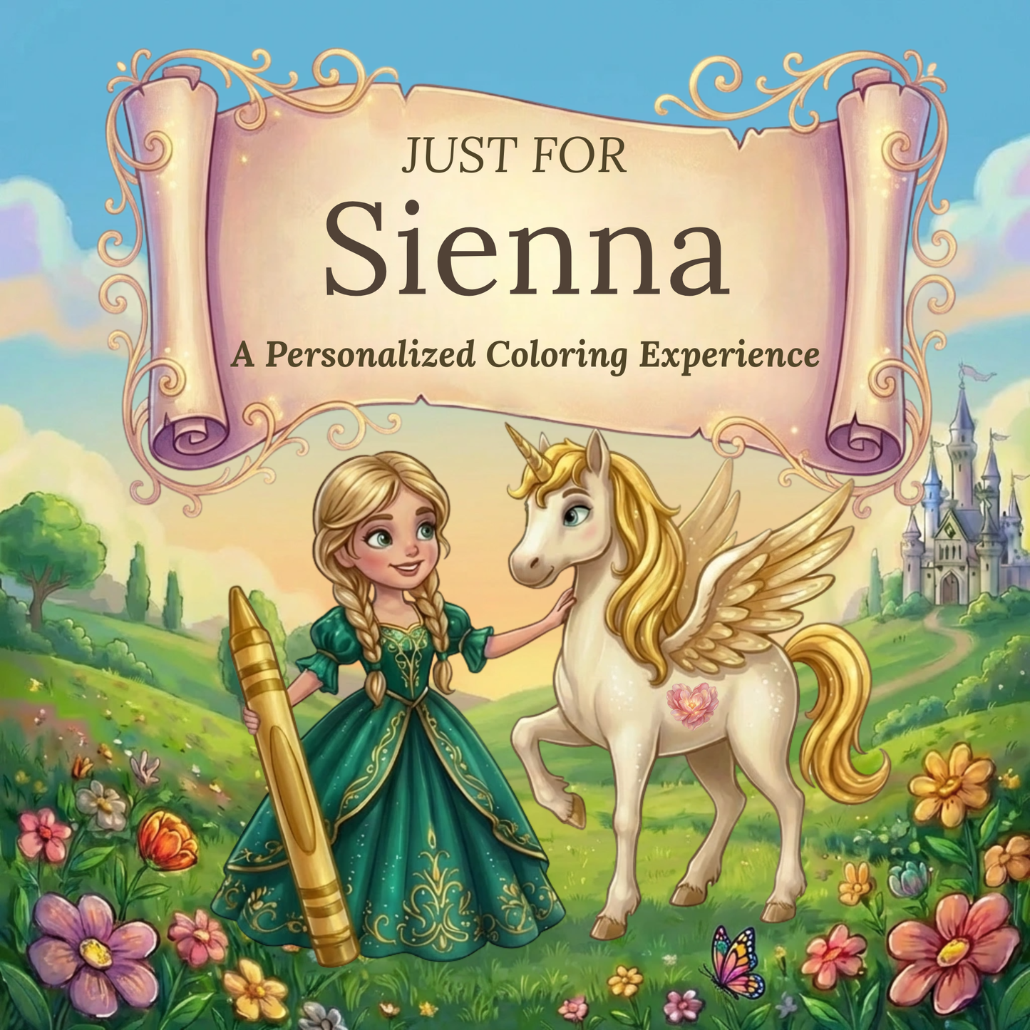 Sienna Personalized Coloring Book | Ages 4-8 | L.K. Bunting
