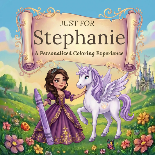 Stephanie Personalized Coloring Book | Ages 4-8 | L.K. Bunting