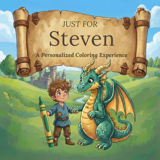 Steven Personalized Coloring Book | Ages 4-8 | L.K. Bunting
