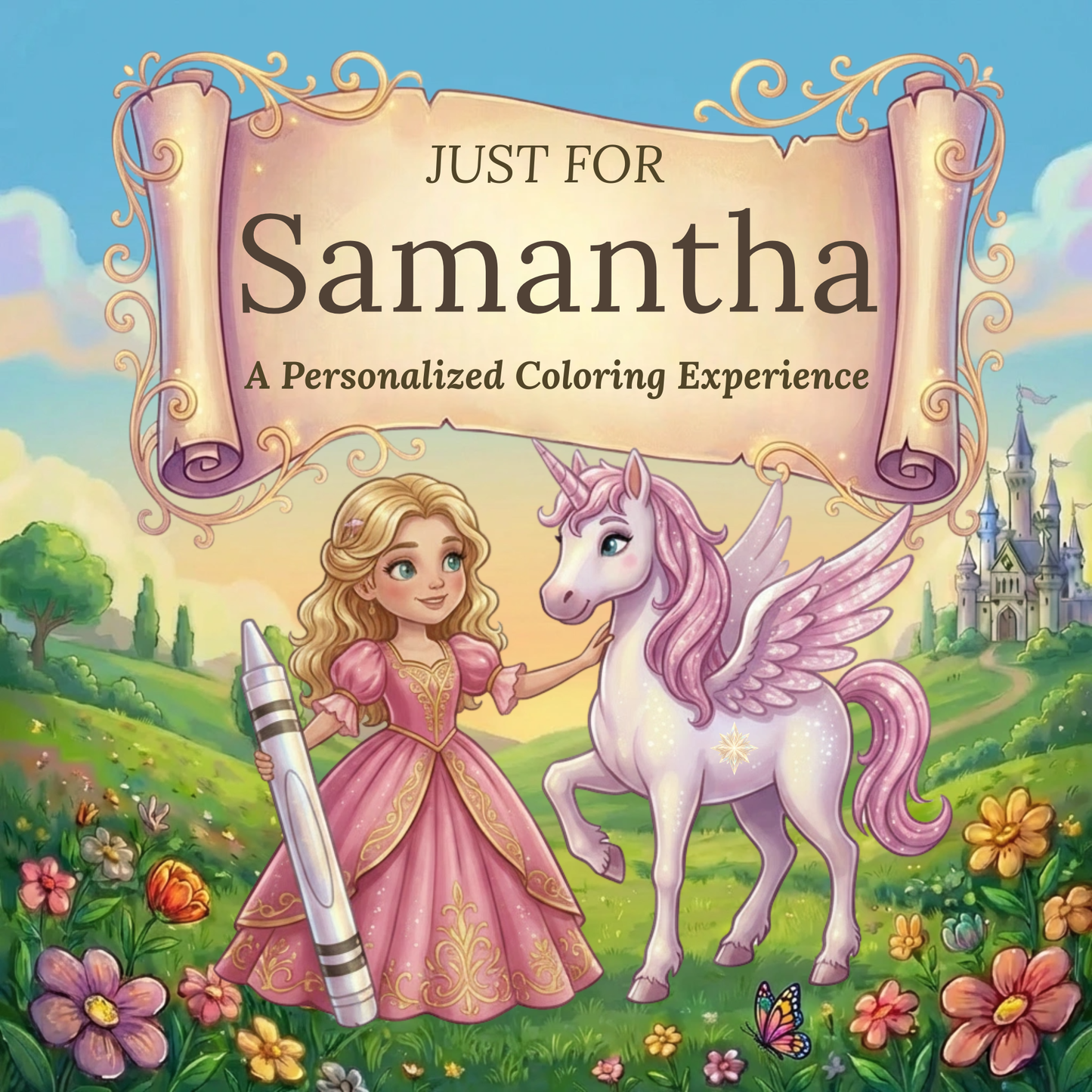 Samantha Personalized Coloring Book | Ages 4-8 | L.K. Bunting