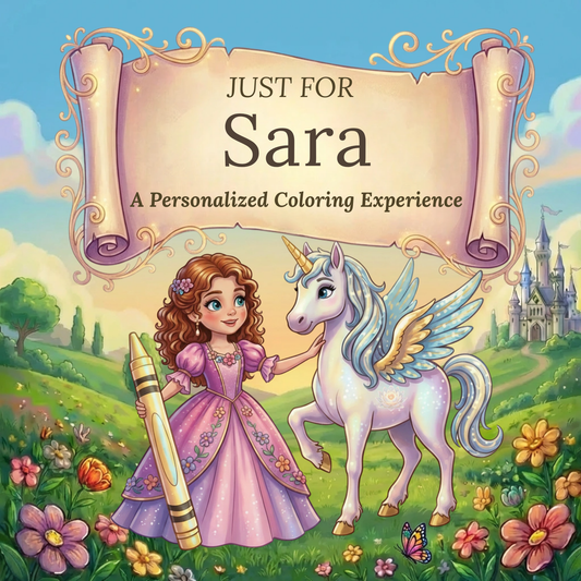 Sara Personalized Coloring Book | Ages 4-8 | L.K. Bunting
