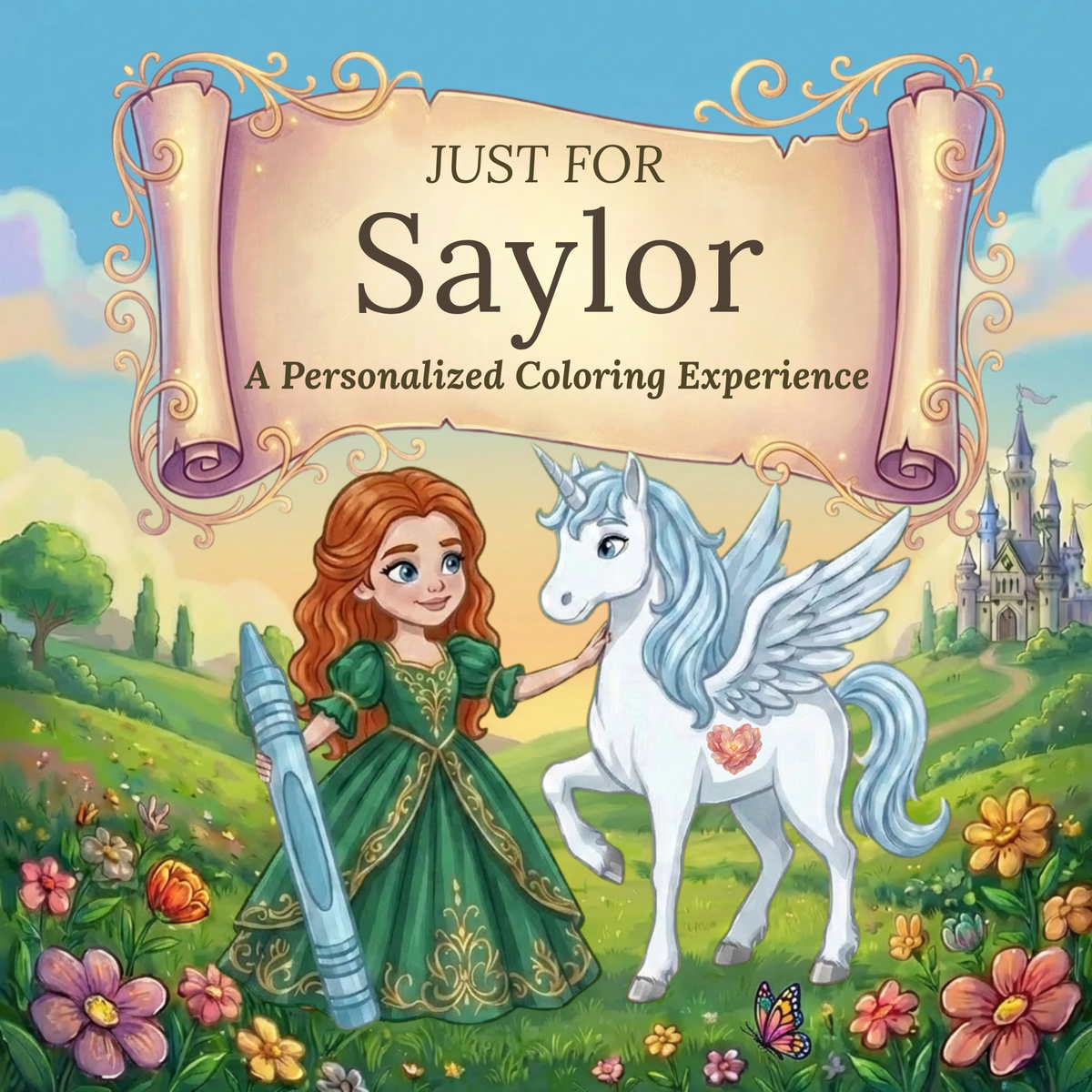 Saylor Personalized Coloring Book | Ages 4-8 | L.K. Bunting